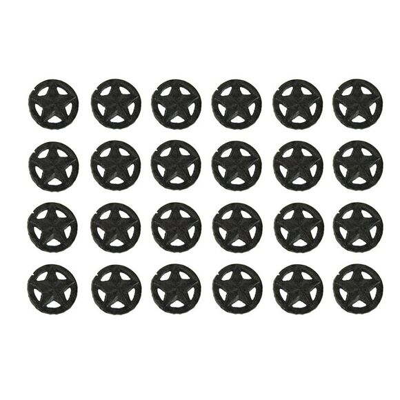 Set of 24 Rustic Brown Cast Iron Western Star Drawer Pulls Knobs - Picture 1 of 3